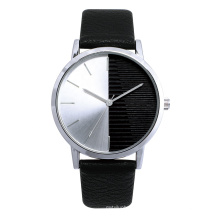 Fashion Dia  Imitation Leather Strap Stainless Steel Back Water Resistant business men watch